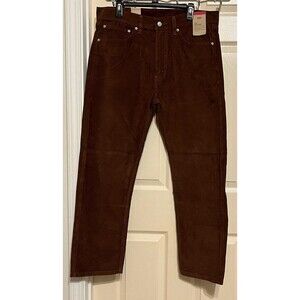NWT Levi's 505 Jean Mens Brown Fits 36x29 Straight Leg Stretch Corduroy Pants